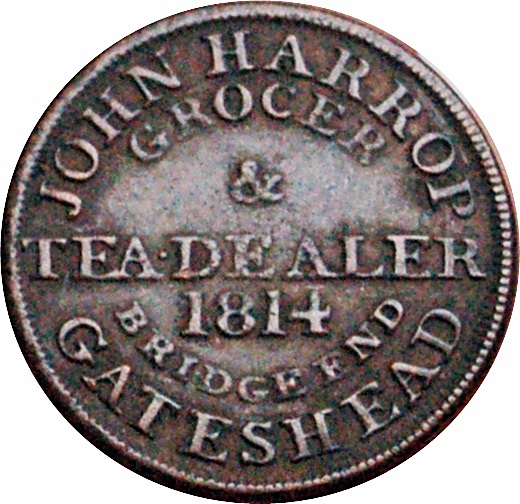 1 Farthing Co. Durham - Gateshead / J. Harrop reverse