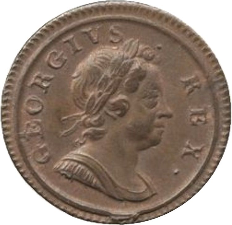 1 Farthing - George I 'Dump' issue obverse