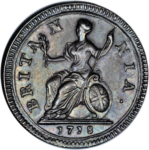 1 Farthing - George I Pattern reverse