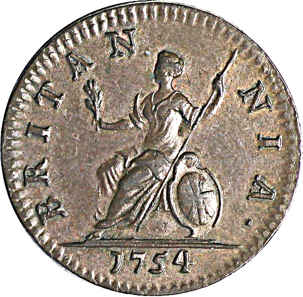 1 Farthing - George II older bust reverse