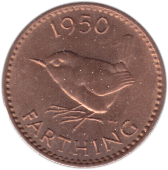 1 Farthing - George VI without 'IND:IMP' reverse