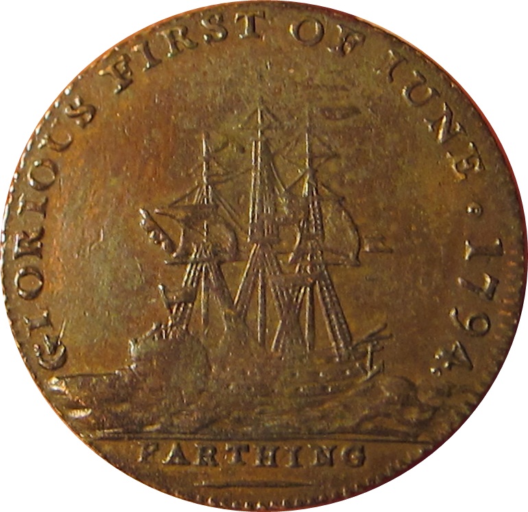 1 Farthing Hampshire - Southampton / Admiral Earl Howe reverse