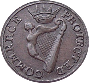 1 Farthing Middlesex - May Peace Be Established reverse