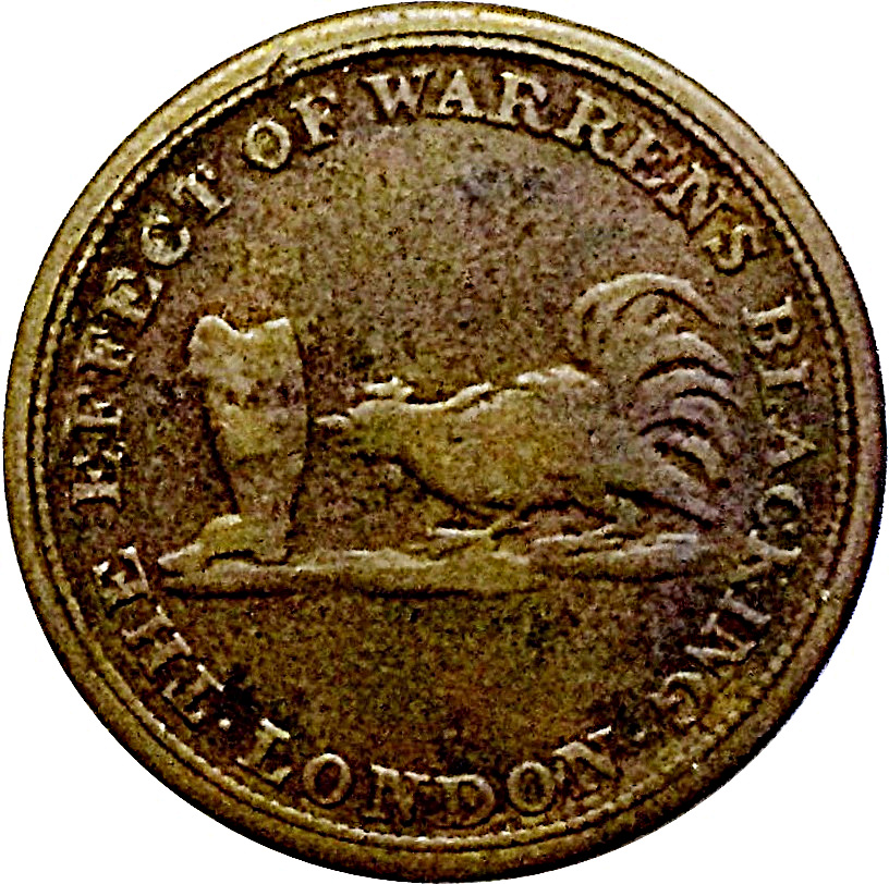 1 Farthing - Warren's Blacking London Fighting Cock reverse