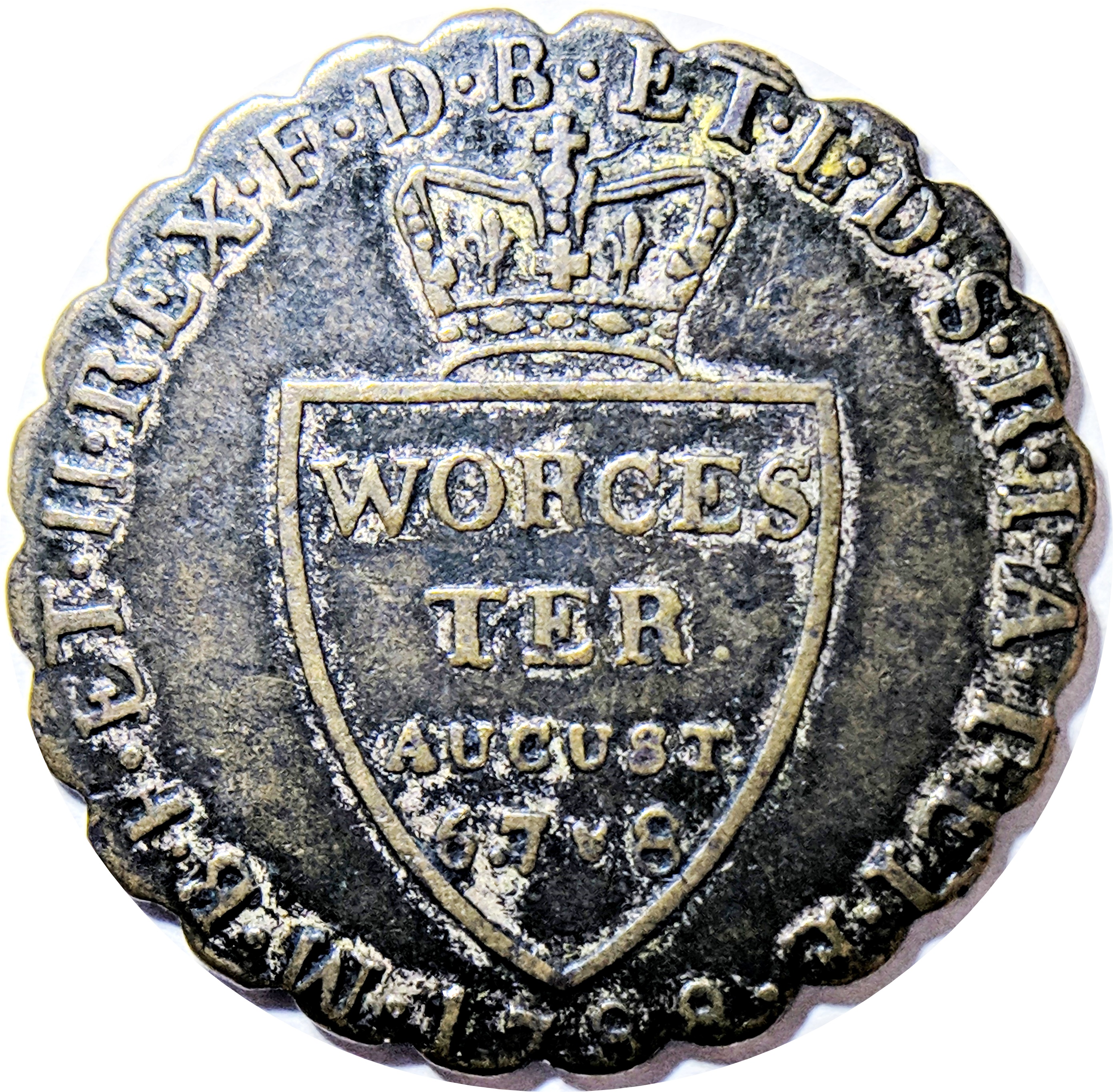 1 Farthing Worcestershire - Worcester reverse
