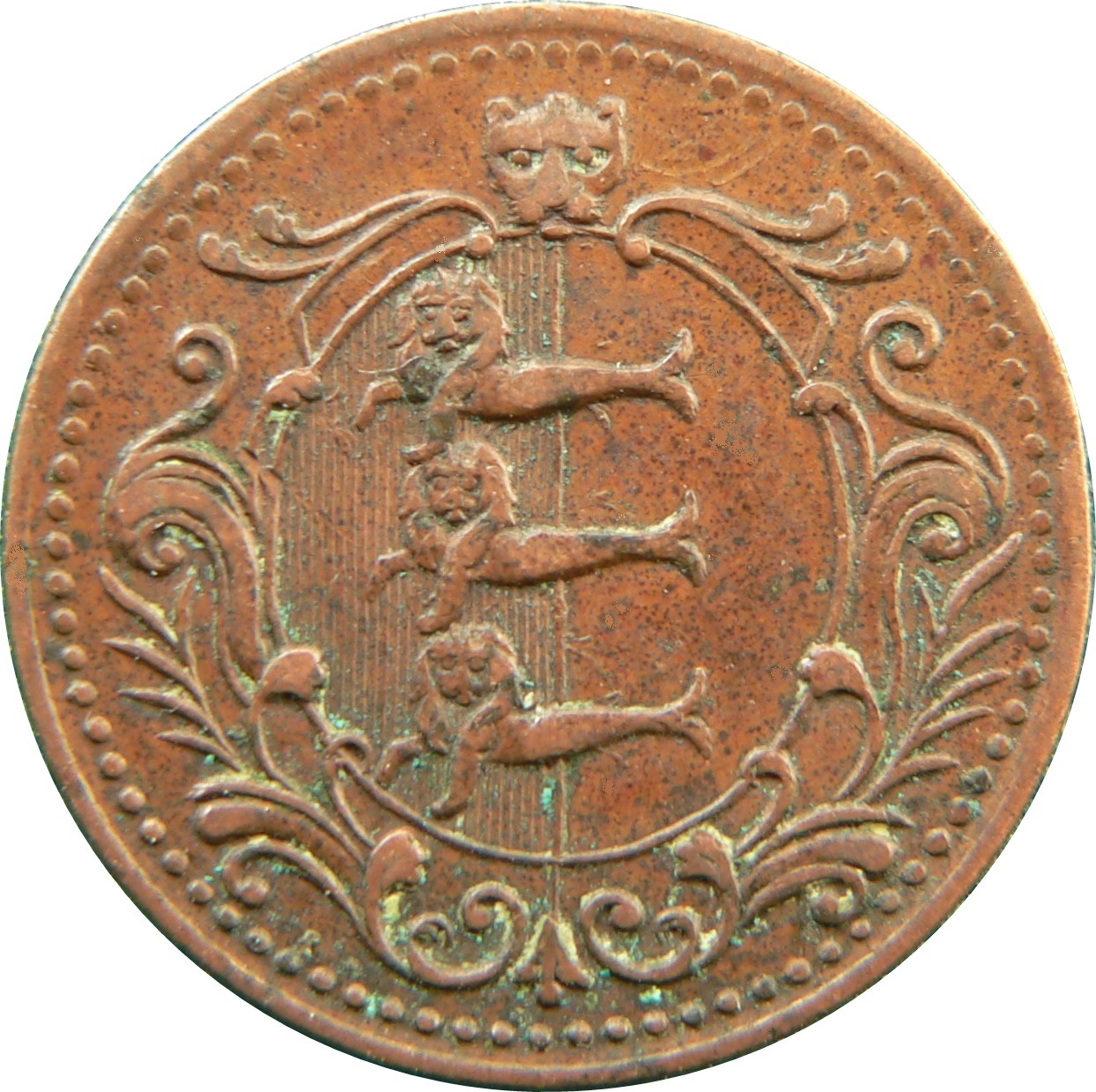 1 Farthing Yarmouth - S Lessy reverse