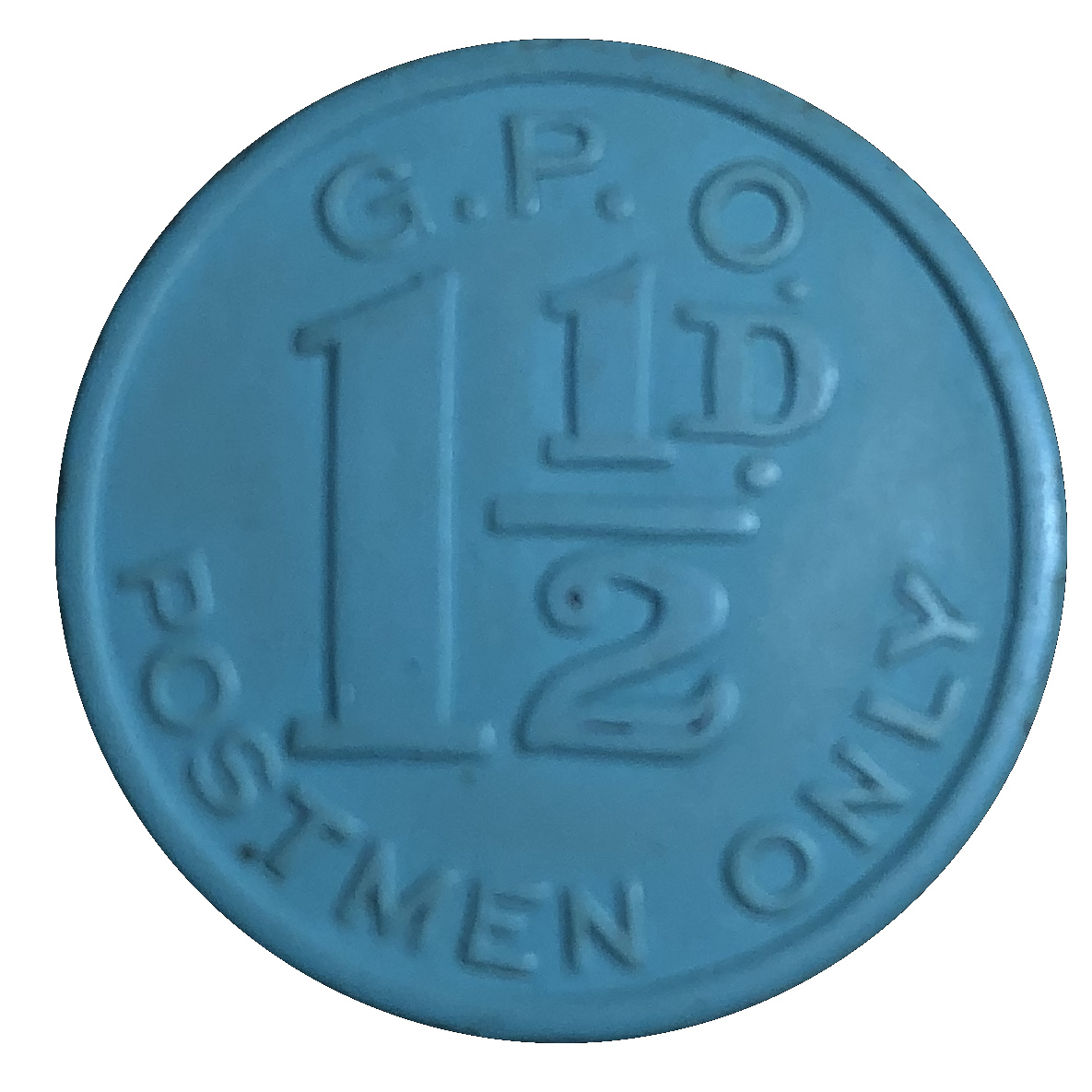 1½ Pence - Nottingham Postmen Transportation Token reverse