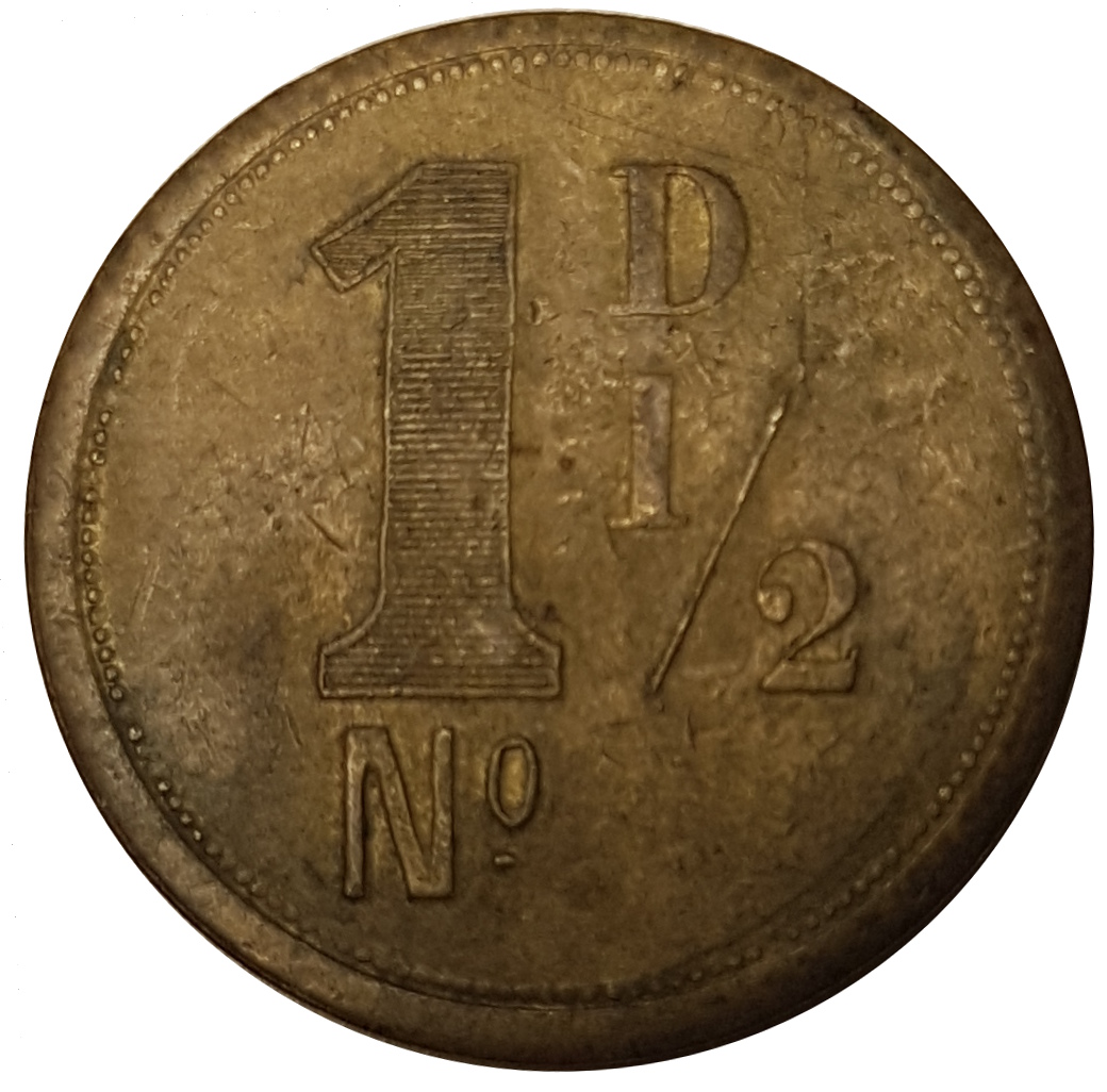 1½ Pence - RH Hovendon and Sons London reverse