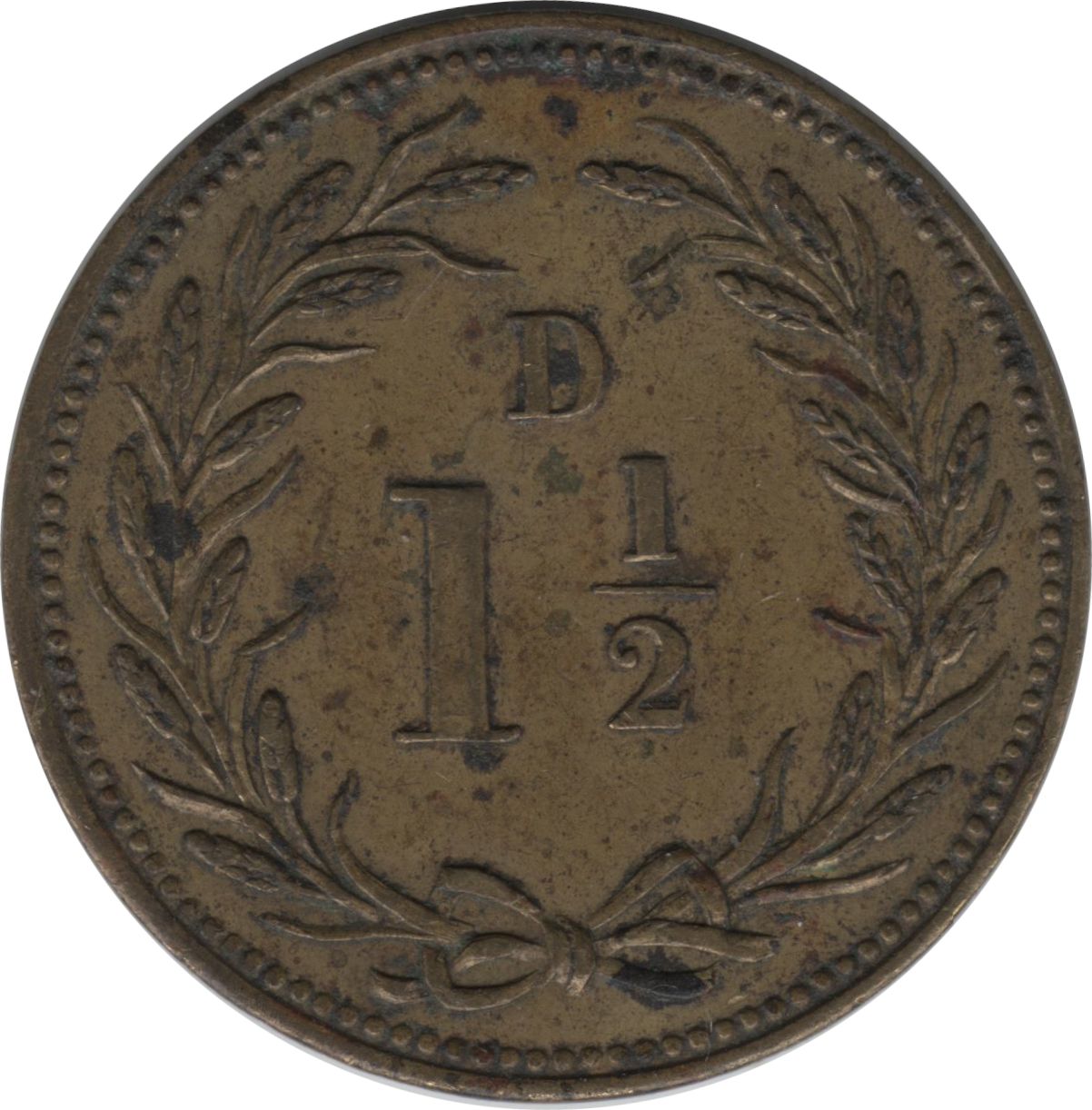 1½ Penny - F. Smith reverse
