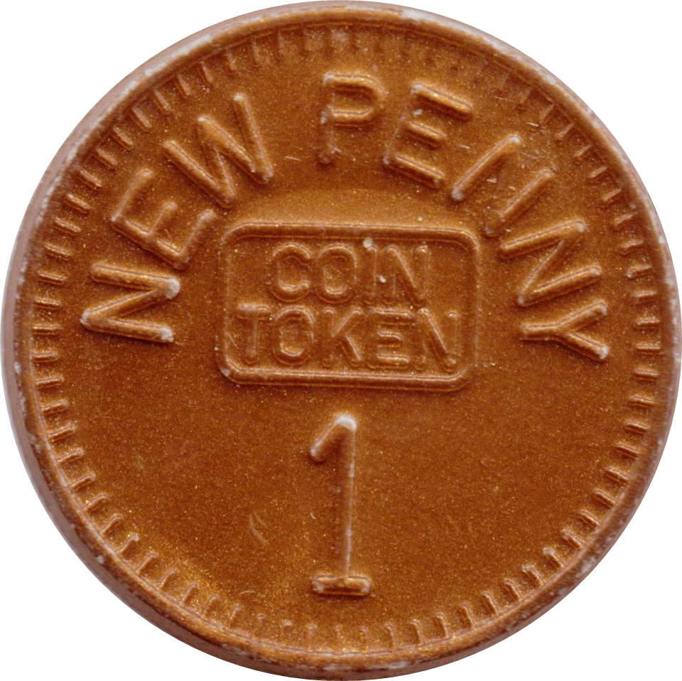 1 New Penny - Decimal Coin Token reverse