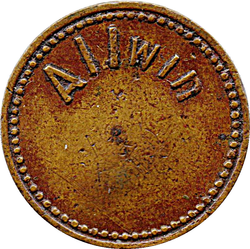 1 Penny - Allwin Token obverse