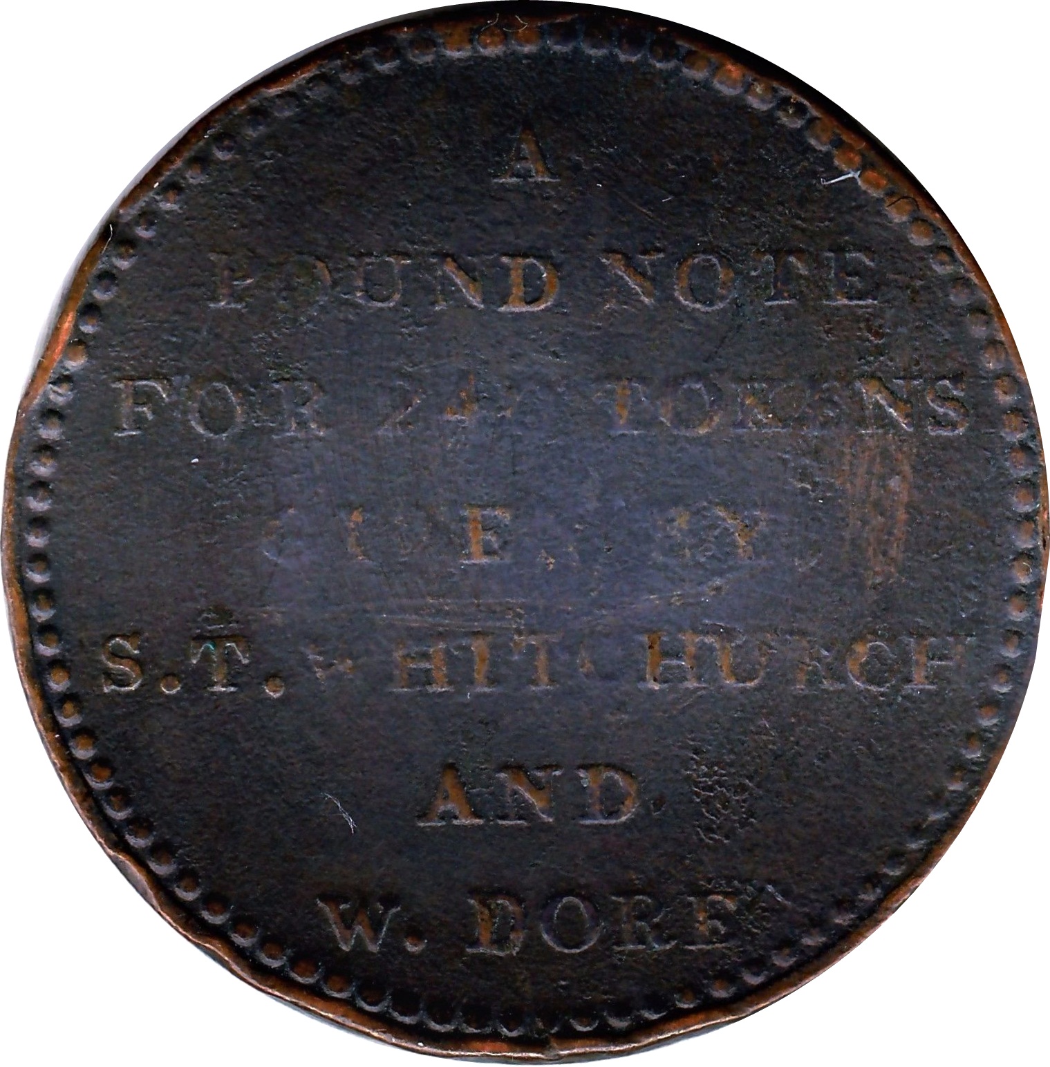 1 Penny Bath - Whitchurch and Dore reverse