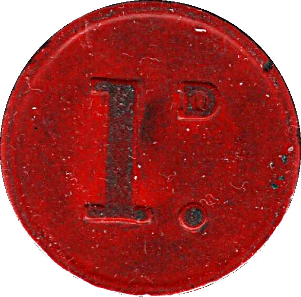 1 Penny - Birmingham Corporation Tramways reverse