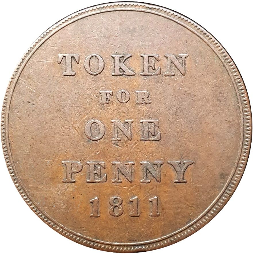 1 Penny Birmingham - Edward Thomason reverse