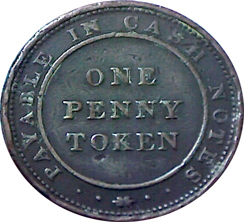 1 Penny Birmingham - Union Copper Company reverse