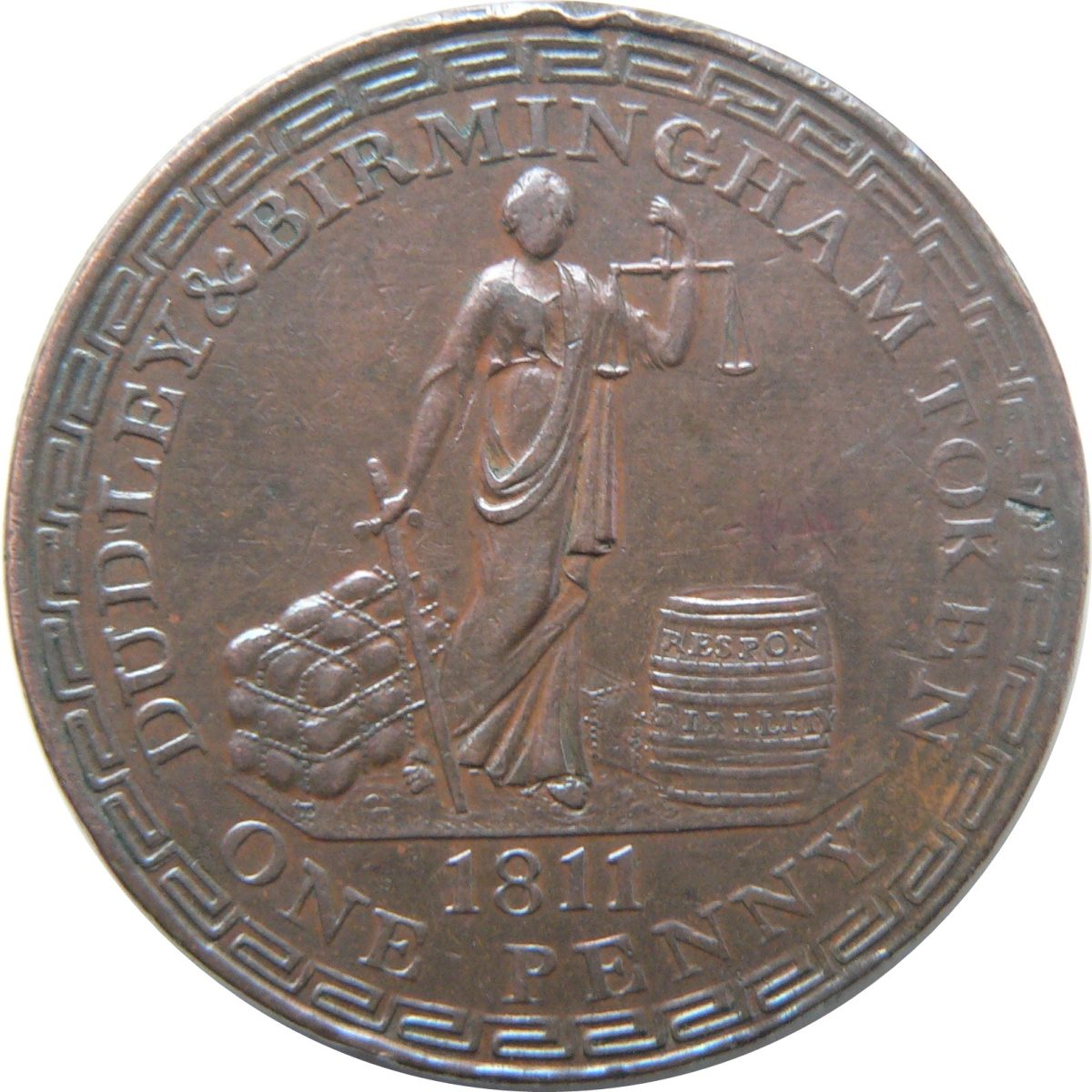 1 Penny Birmingham - Wallis and Badger reverse