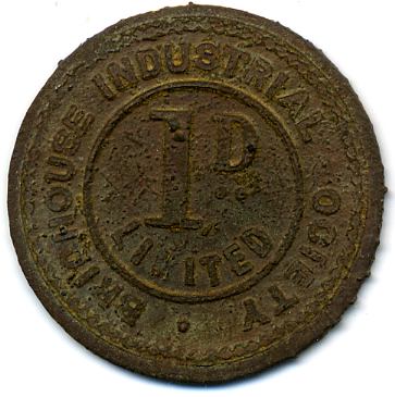 1 Penny - Brighouse Ind SL Yorkshire reverse