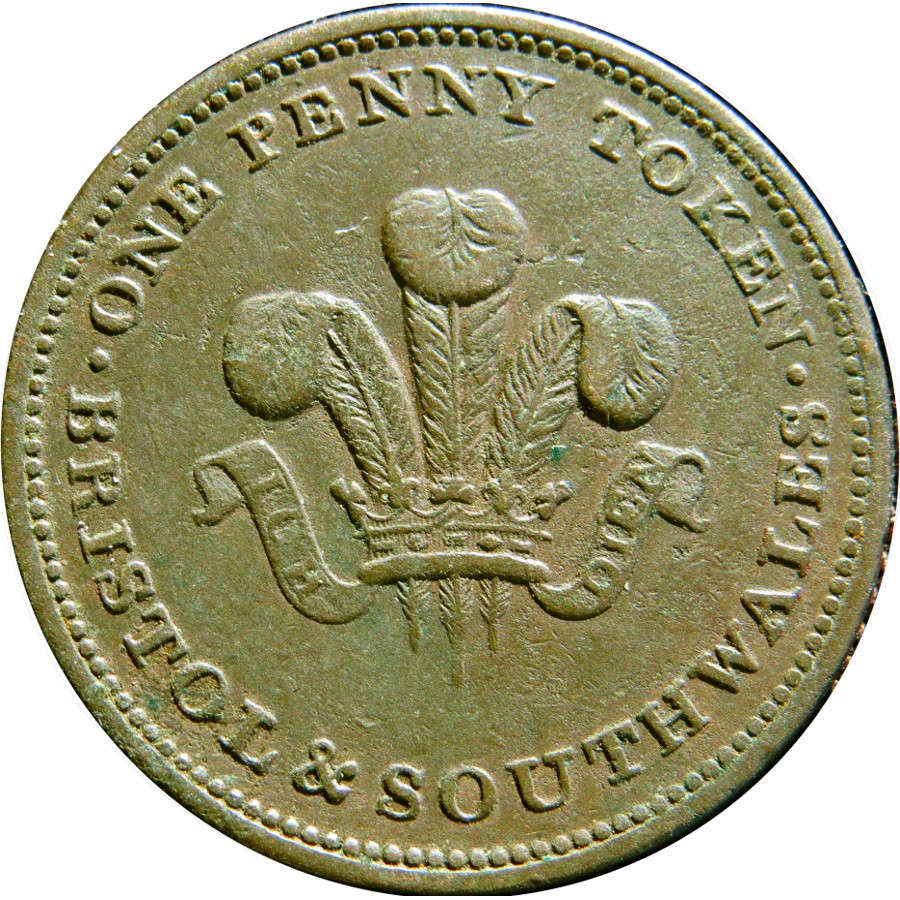 1 Penny Bristol and South Wales reverse