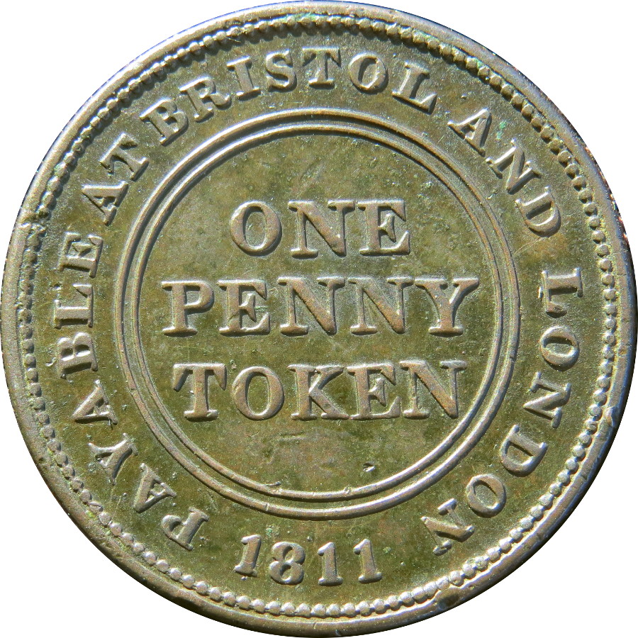 1 Penny Bristol - Patent Sheathing Nail Manufactory reverse