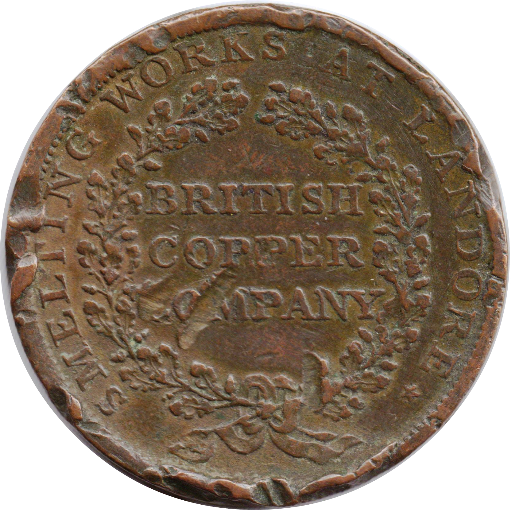 1 Penny British Copper Company - Walthamstow/Landore reverse