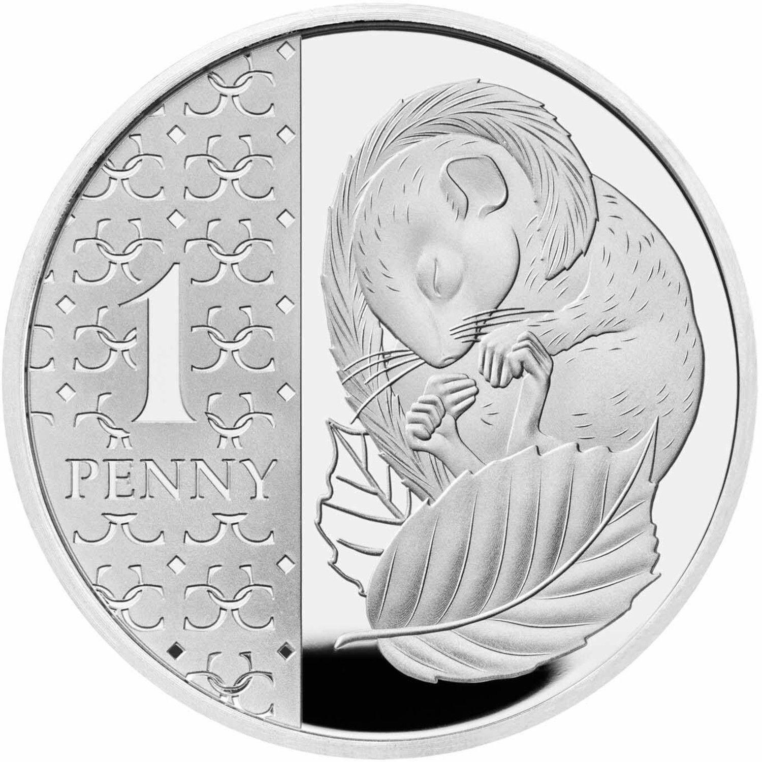 1 Penny - Charles III Hazel Dormouse; Silver Proof reverse