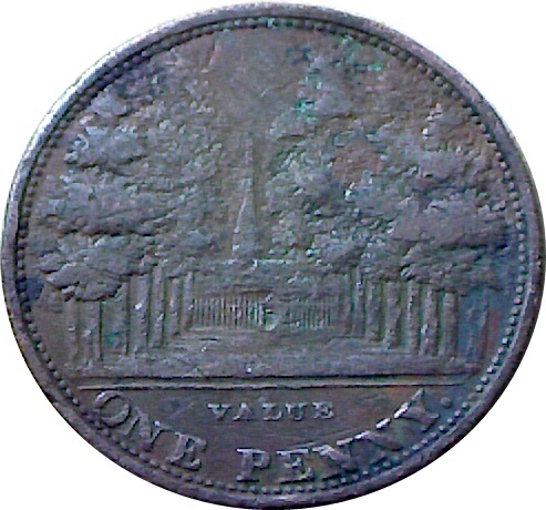 1 Penny Cheltenham - John Bishop and Co. reverse