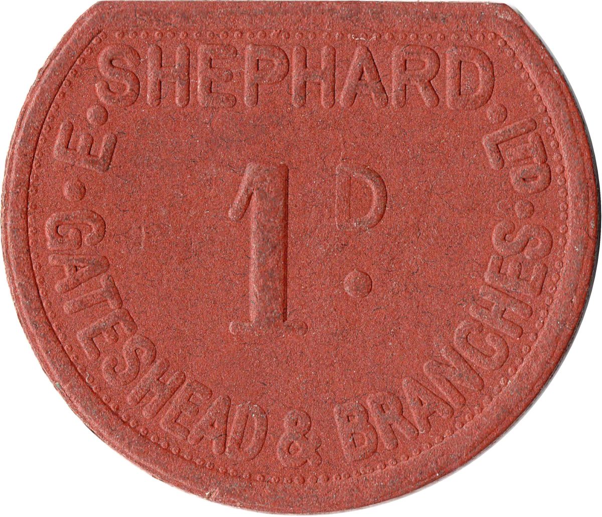 1 Penny - E. Shephard Ltd - Gateshead obverse