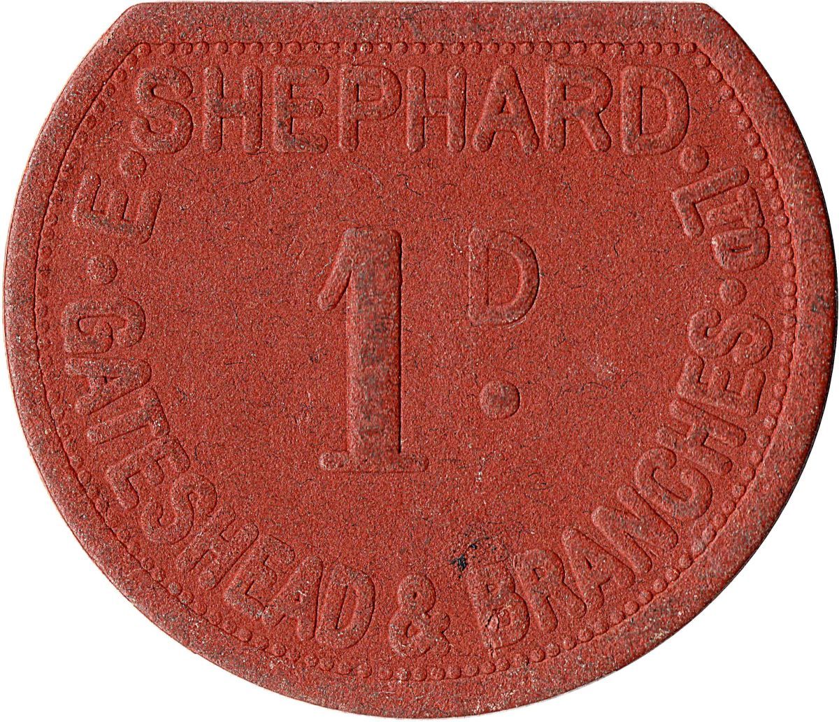1 Penny - E. Shephard Ltd - Gateshead reverse