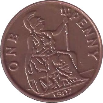 1 Penny - Edward VII reverse