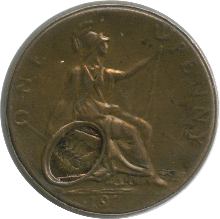 1 Penny - Edward VII reverse