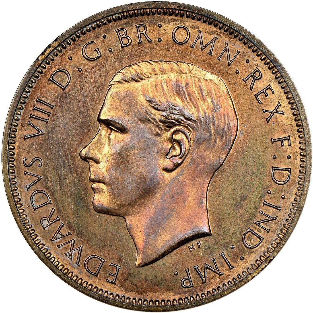 1 Penny - Edward VIII Pattern obverse