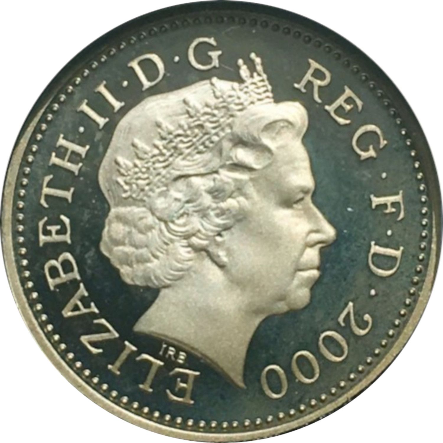 1 Penny - Elizabeth II 4th portrait; Portcullis Silver Proof obverse