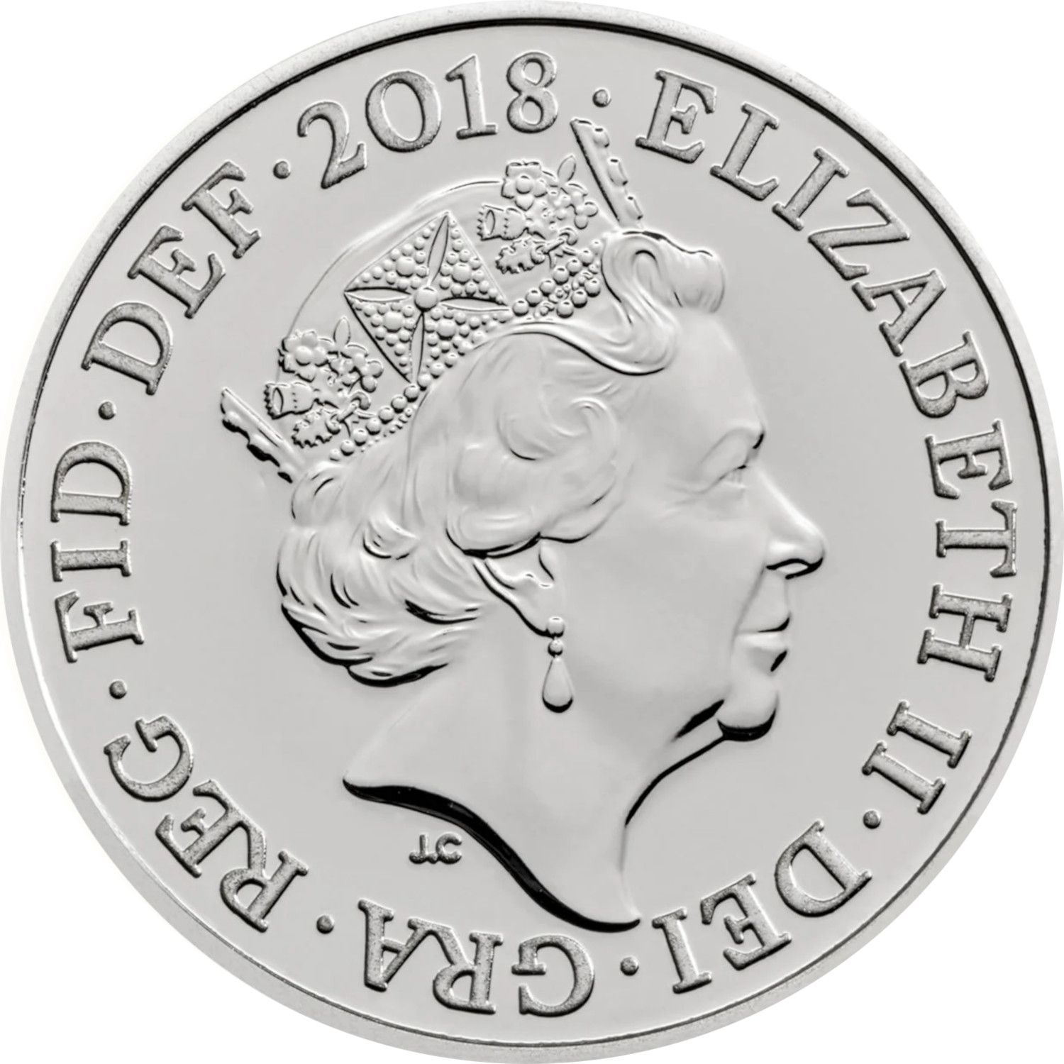 1 Penny - Elizabeth II 5th portrait; Portcullis Silver obverse