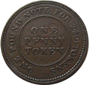 1 Penny Flintshire - Flint Lead Works reverse