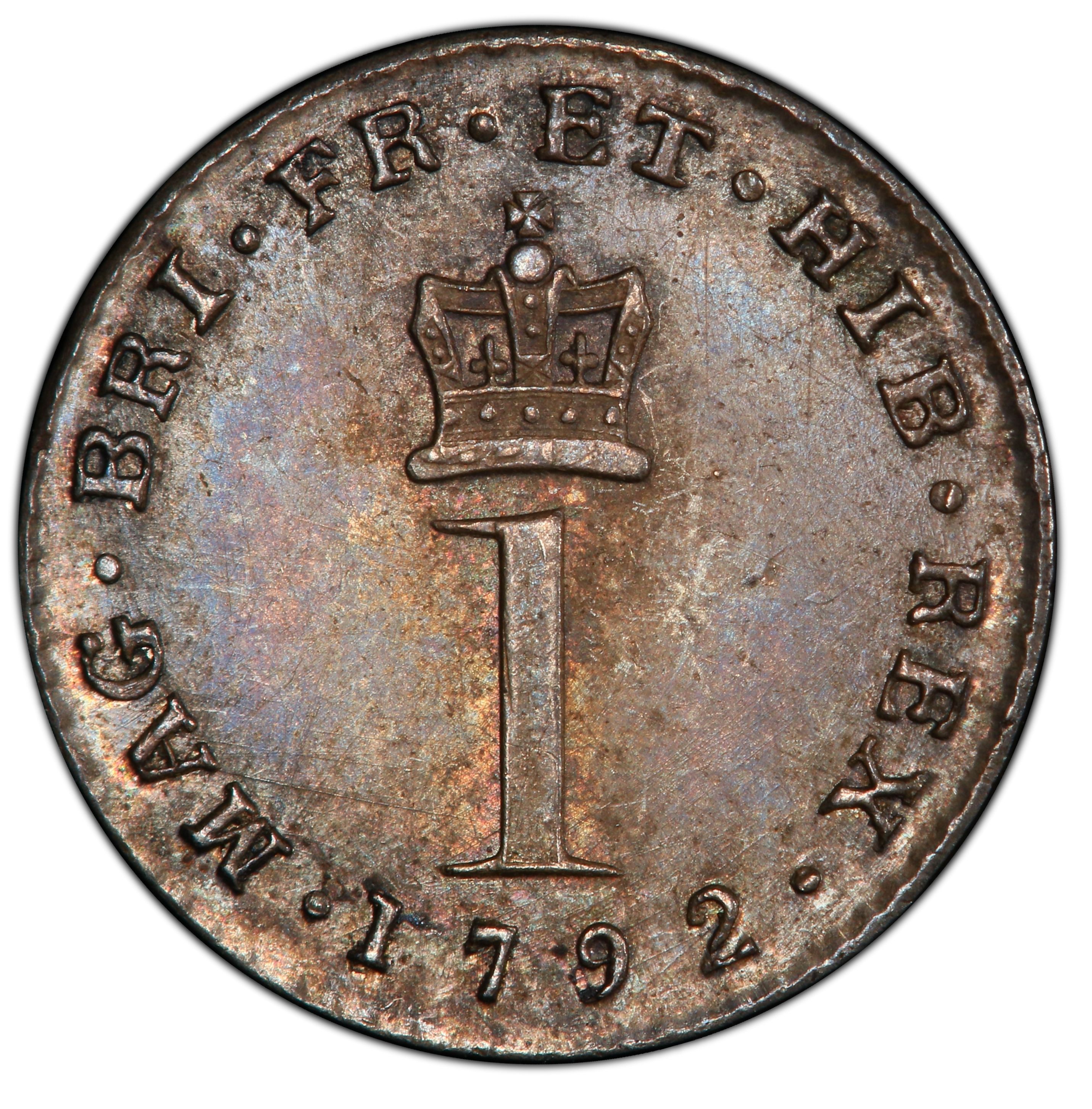 1 Penny - George III Thin numerals; incl. Maundy reverse