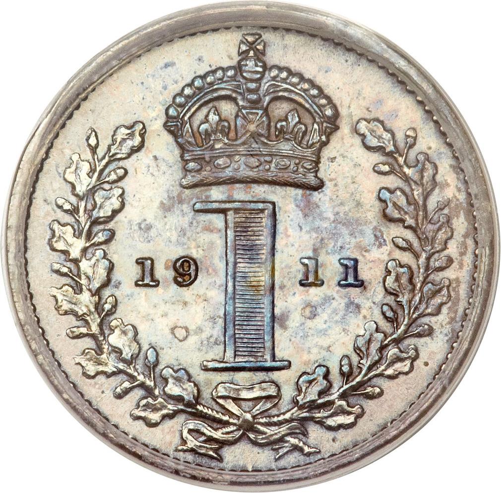 1 Penny - George V 1st Maundy issue reverse