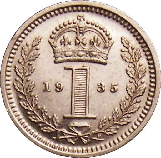 1 Penny - George V 3rd Maundy issue reverse