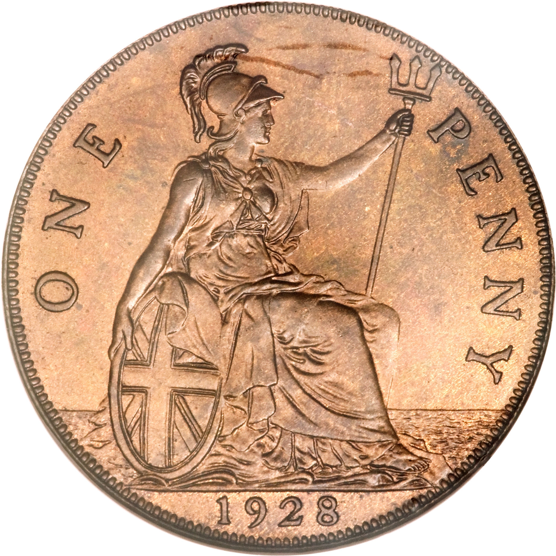 1 Penny - George V smaller portrait reverse