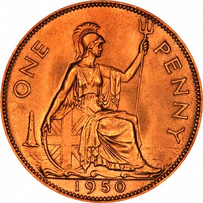 1 Penny - George VI without 'IND:IMP' reverse