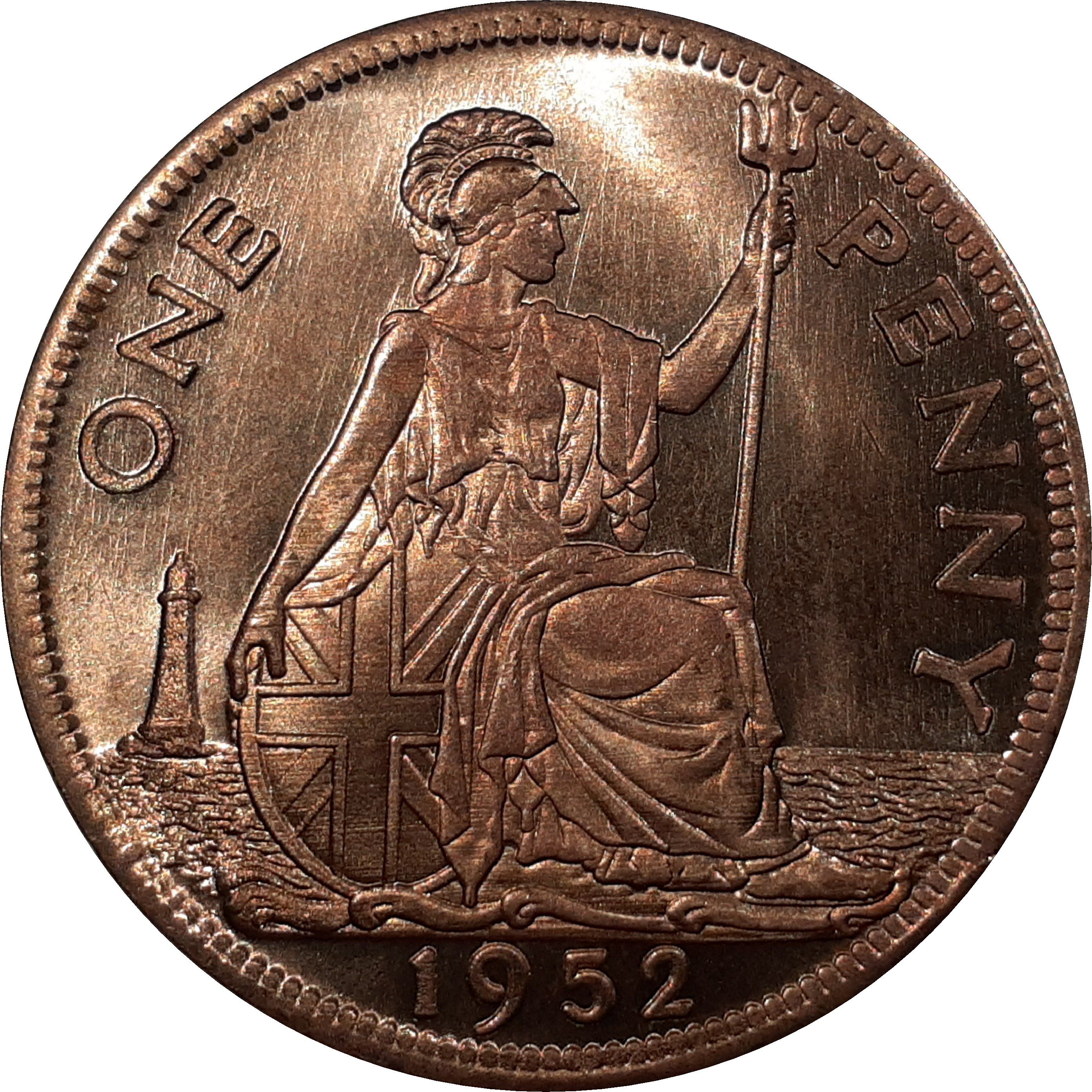 1 Penny - George VI without 'IND:IMP' reverse