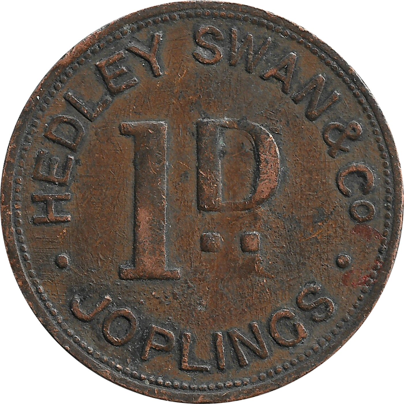 1 Penny - Hedley, Swan and Co Joplings reverse