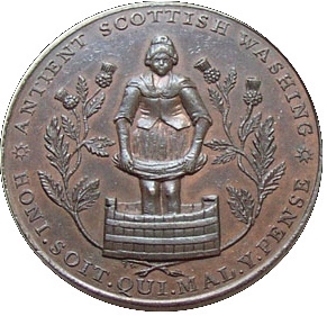 1 Penny Kinrosshire - Loch Leven / Castle reverse