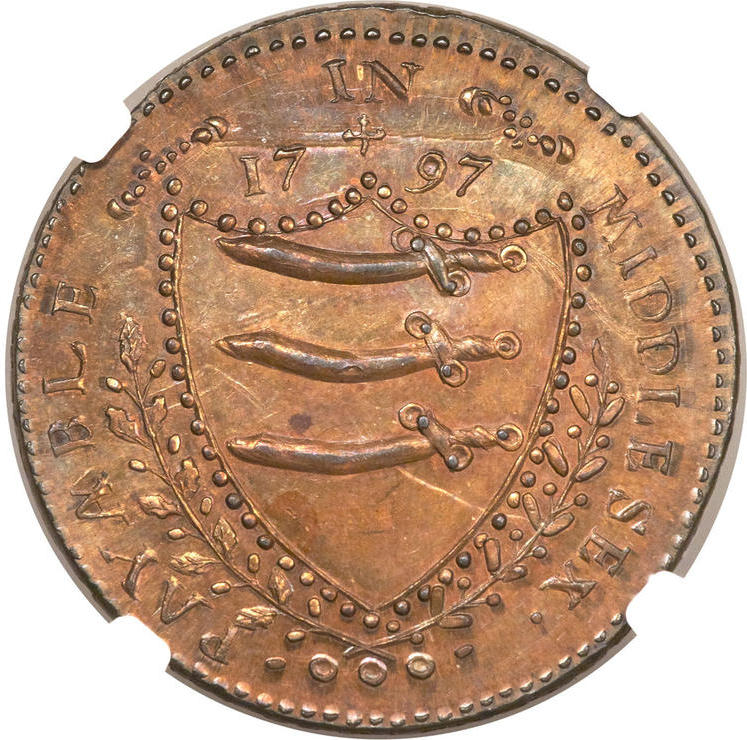 1 Penny Middlesex reverse
