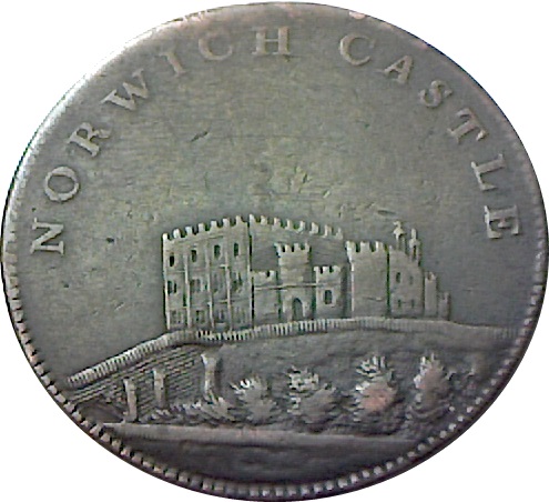1 Penny Norfolk - Norwich castle reverse