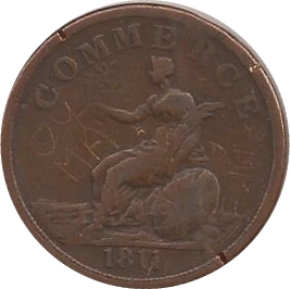1 Penny Staffordshire - Commerce reverse