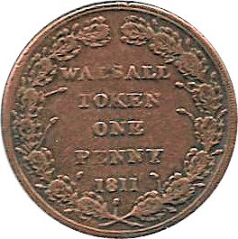 1 Penny Staffordshire - Walsall / Joseph Parker reverse