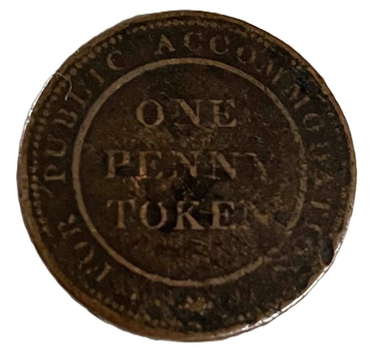 1 Penny Token UCC Birmingham reverse