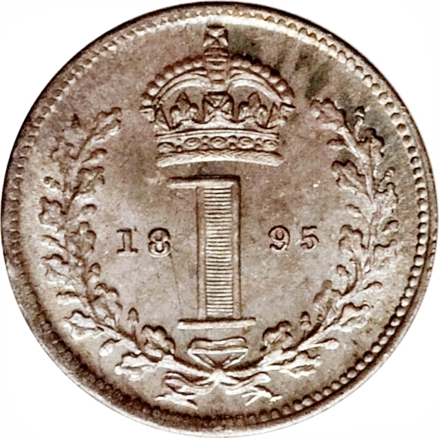 1 Penny - Victoria 3rd portrait; Maundy issues reverse