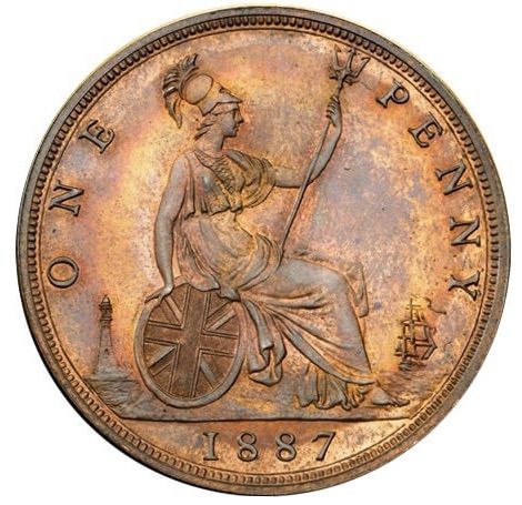 1 Penny - Victoria Jubilee Head; Pattern