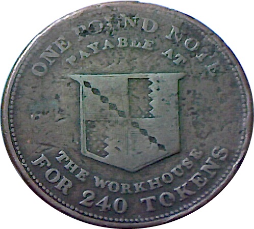 1 Penny Worcestershire - Birmingham / Workhouse reverse